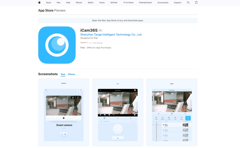 Download iCam365 App - Apple