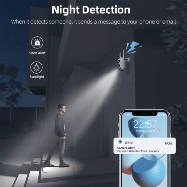 iCSee A37 AI WiFi Dome IP Camera