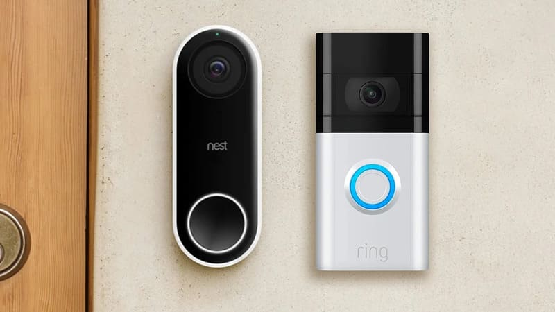 Kamera na vratih Nest Vs Ring
