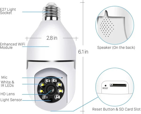 E27 iCam365 Light Bulb Camera