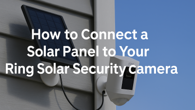 How to Connect a Solar Panel to Your Ring Solar Security Camera