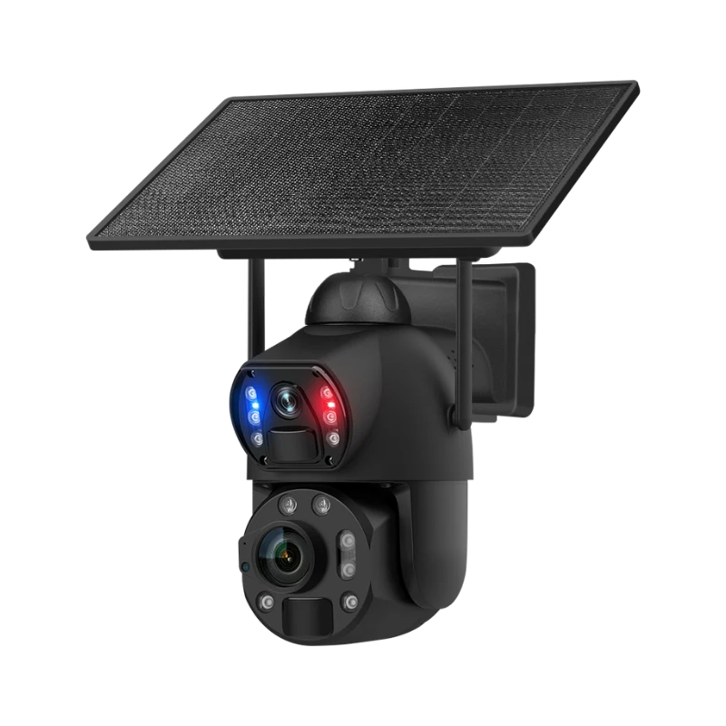 Caméra de surveillance solaire Ubox ST-S699M avec WiFi 4G, boîtier entièrement métallique, fonction PTZ, double objectif et zoom 36x.