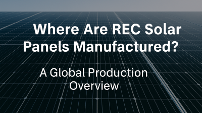 Where Are REC Solar Panels Manufactured A Global Production Overview