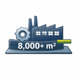 Størrelse på produksjonsanlegget