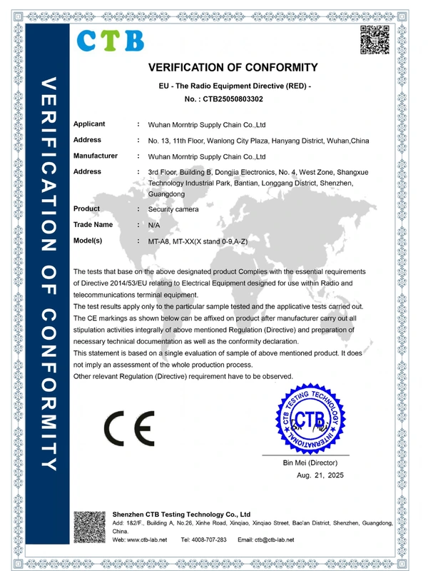 CE RED certification document
