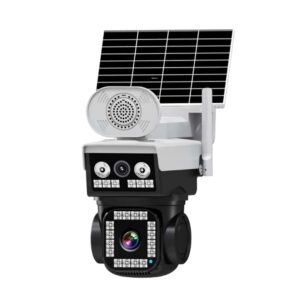Cámara de seguridad solar MS-460 Hieasy de 4 MP con doble lente AOV y conectividad 4G.