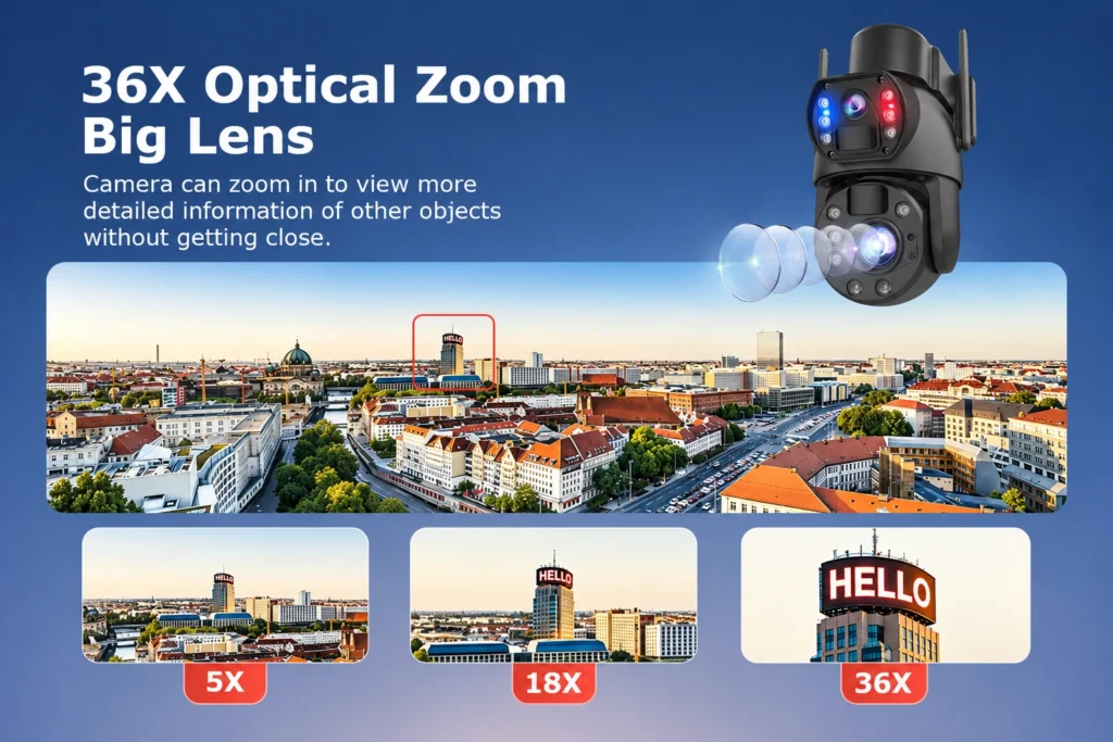 36× Long-Range Optical Zoom