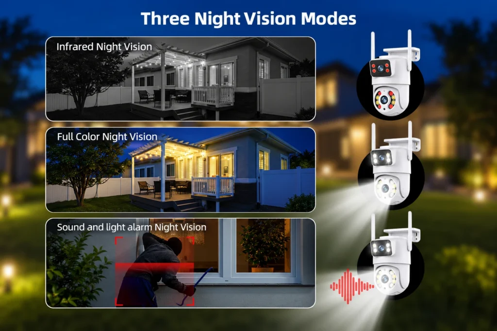 Tres modos de visión nocturna