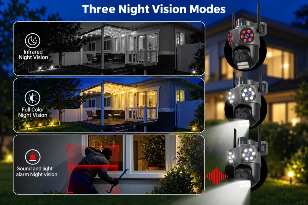 Three Night Vision Modes