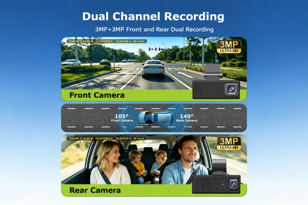 Dual-Channel 3MP Recording
