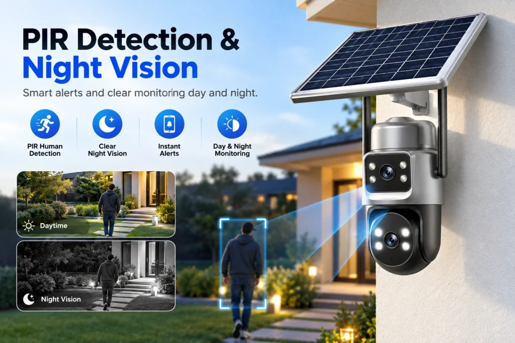 Detección PIR y visión nocturna