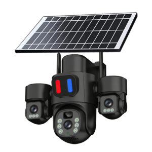 Câmera de segurança solar MS-QS12A-B6M4GE com lente tripla de 6MP e 4G